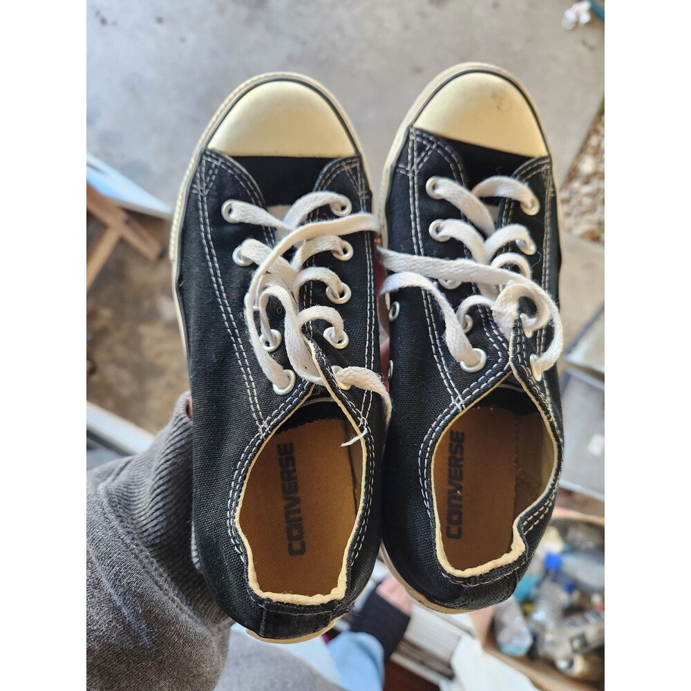Converse black all star shoe sneakers sz 3 youth